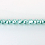 Czech Glass Pearl Bead - Snail Shell 06MM AQUA 70436