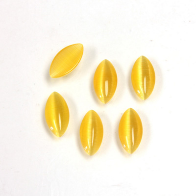 Fiber-Optic Cabochon - Navette 10x5MM CAT'S EYE SUN