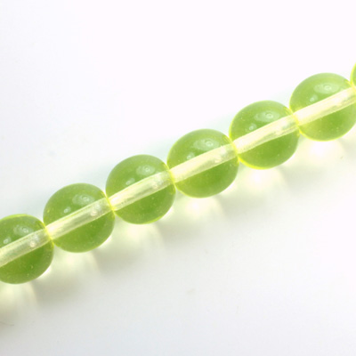 Czech Pressed Glass Bead - Smooth Round 10MM JONQUIL