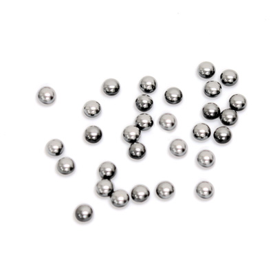 Glass Medium Dome Cabochon - Round 03MM Metallic Coated SILVER