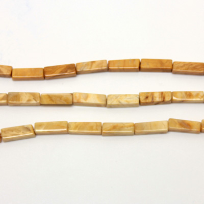 Gemstone Bead - Rectangle Smooth 13x4MM YELLOW JASPER