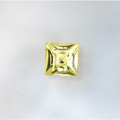 Glass Point Back Foiled Tin Table Cut (TTC) Stone - Square 08x8MM JONQUIL