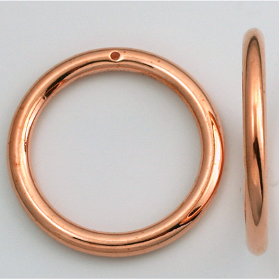 Metalized Plastic Smooth Bead - Ring 36MM COPPER