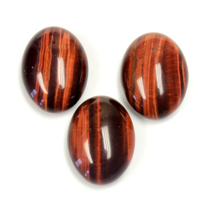 Gemstone Cabochon - Oval 20x15MM TIGEREYE RED