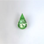 Glass Point Back Foiled Tin Table Cut (TTC) Stone - Pear 10x6MM PERIDOT