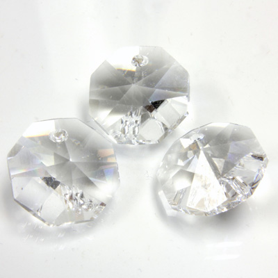 Preciosa Crystal Chandelier Pendant - Octagon 2571 (1-Hole) 14MM CRYSTAL