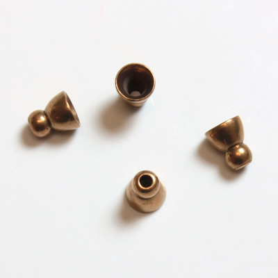 Brass Machine Made Bead Cap Fancy 04MM RAW BRASS