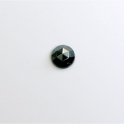 Glass Flat Back Rauten Rose - Round 07MM HEMATITE Coated