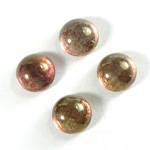 Glass Medium Dome Coated Cabochon - Round 13MM LUSTER ROSE