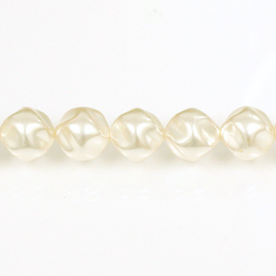 Czech Glass Pearl Bead - Baroque Round 12MM WHITE 70401