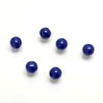 Plastic Bead - Opaque Color Smooth Round 06MM NAVY
