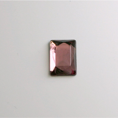 Glass Flat Back Foiled Rauten Rose - Cushion 14x10MM LT AMETHYST