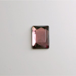 Glass Flat Back Foiled Rauten Rose - Cushion 14x10MM LT AMETHYST