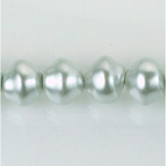 Czech Glass Pearl Bead - Snail Shell 10MM LT GREY 70483