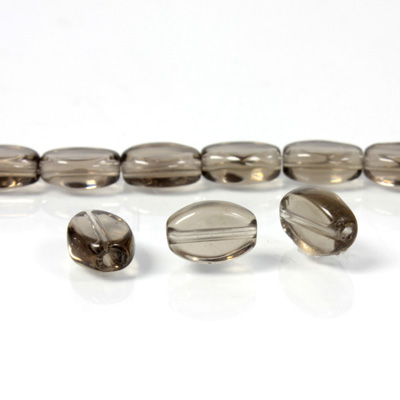 Glass Bead Table Polished - Oval 09x6MM BLACK DIAMOND