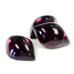 Glass Lampwork High Dome Foiled Cabochon - Fancy Navette 18x13MM AMETHYST