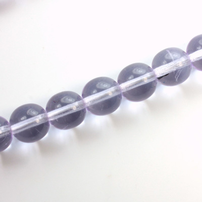 Czech Pressed Glass Bead - Smooth Round 10MM LILAC