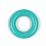Plastic Bead - Smooth Round Ring 30MM Opaque BRIGHT GREEN TURQUOISE
