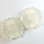 Plastic No-Hole Flower - Daisy 26MM MATTE CRYSTAL