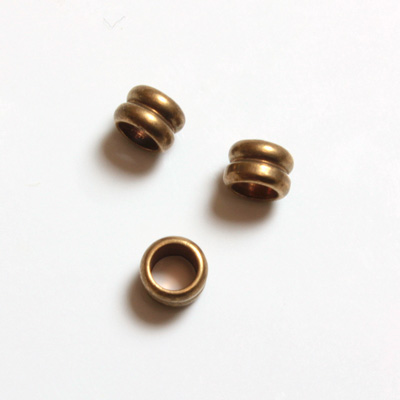 Brass Machine Made Bead - Fancy Tube 02.7MM RAW BRASS