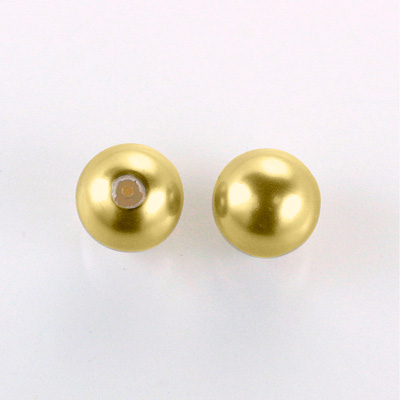 Czech Glass Pearl 1-Hole Ball - 14MM GOLD 70486