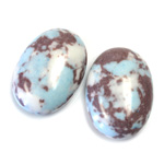 Synthetic Cabochon - Oval 25x18MM Matrix SX07 BROWN-TURQUOISE