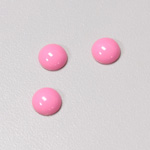 Plastic Flat Back Opaque Cabochon - Round 09MM BRIGHT PINK