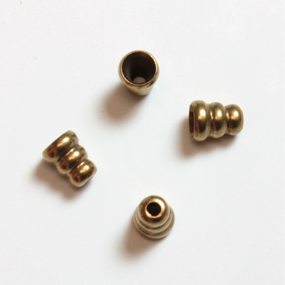 Brass Machine Made Bead Cap Fancy 05MM RAW BRASS