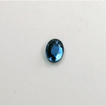 Glass Flat Back Rose Cut Faceted Foiled Stone - Oval 08x6MM MONTANA