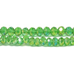 Chinese Cut Crystal Bead - Rondelle 02x3MM EMERALD AB