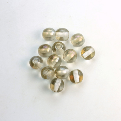 Czech Pressed Glass Bead - Smooth Round 06MM CLARIT
