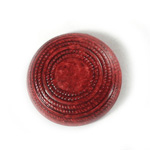 Plastic Flat Back Engraved Cabochon - Round 29MM INDOCHINE RED