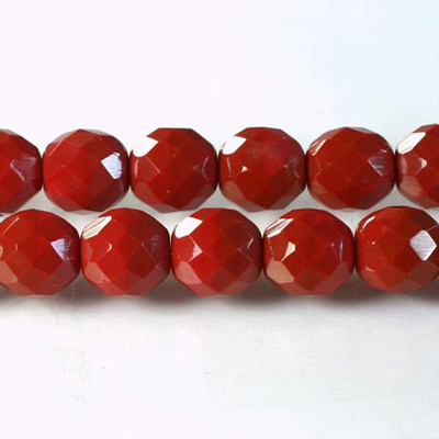 Czech Glass Fire Polish Bead - Round 10MM CHERRY RED