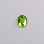 Glass Flat Back Rose Cut Faceted Foiled Stone - Oval 10x8MM PERIDOT