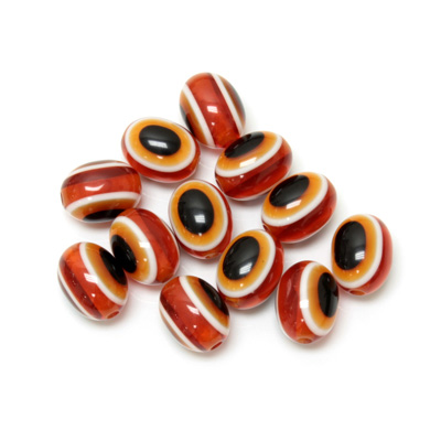 Plastic Eye Bead - Oval 12x9MM SMOKE TOPAZ