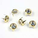 Preciosa Crystal Metal 4 Prong Rivet MC Chaton 20SS CRYSTAL-GOLD