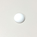 Plastic Flat Back Opaque Cabochon - Round 13MM CHALKWHITE