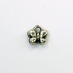 Metalized Plastic Pendant- Butterfly 10MM ANT SILVER