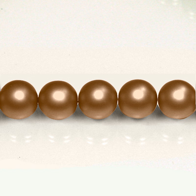 Czech Glass Pearl Bead - Round 04MM MATTE DARK BROWN 75419