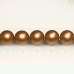 Czech Glass Pearl Bead - Round 03MM MATTE DARK BROWN 75419