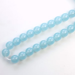 Czech Pressed Glass Bead - Smooth Round 06MM COATED BLUE LACE