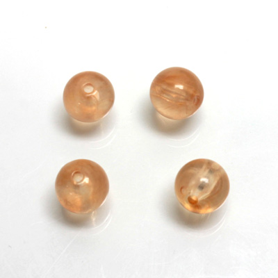 Plastic  Bead - Mixed Color Smooth Round 10MM BEIGE QUARTZ