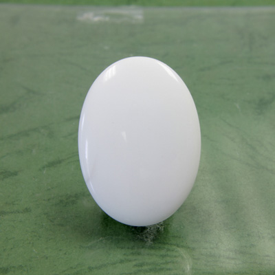Glass Low Dome Buff Top Cabochon - Oval 30x22MM CHALKWHITE