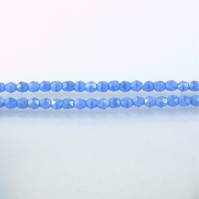 Czech Glass Fire Polish Bead - Round 03MM MOONSTONE BLUE