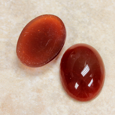 Glass Medium Dome Cabochon - Oval 25x18MM CORNELIAN