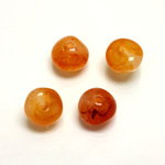 Plastic  Bead - Mixed Color Smooth Nugget 12MM CORNELIAN AGATE