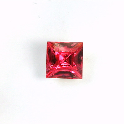 Glass Point Back Foiled Tin Table Cut (TTC) Stone - Square 08x8MM ROSE