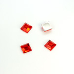 Plastic Flat Back Foiled Rose Cut Rhinestone - Square 06x6MM HYACINTH