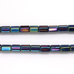 Czech Glass Fire Polished Bead - Atlas 06x4MM IRIS BLUE