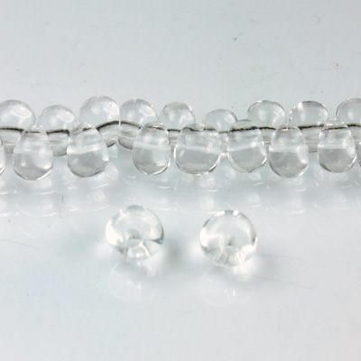 Preciosa Czech Glass Drop Seed Bead - 5/0 CRYSTAL 00030